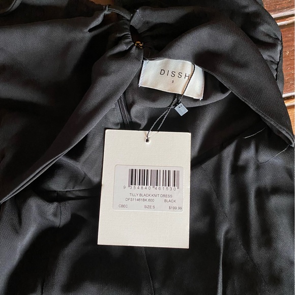 NWT DISSH TILLY BLACK KNIT DRESS - Picture 7 of 8